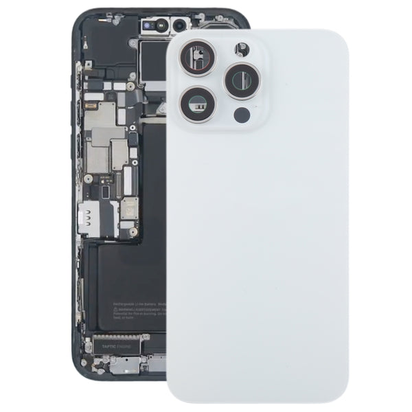 Battery Back Cover With Brackets For Apple iPhone 15 Pro Max (6.7) White Titanium